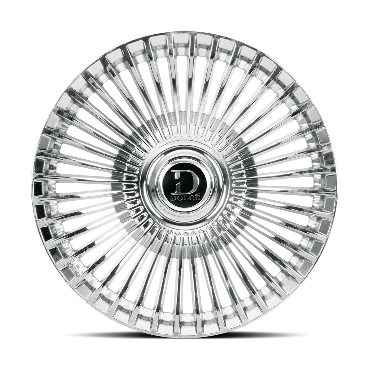 24" Dolce Luxury Trento 24x10 6x135 6x5.5 25mm Chrome with Floating Cap Wheel