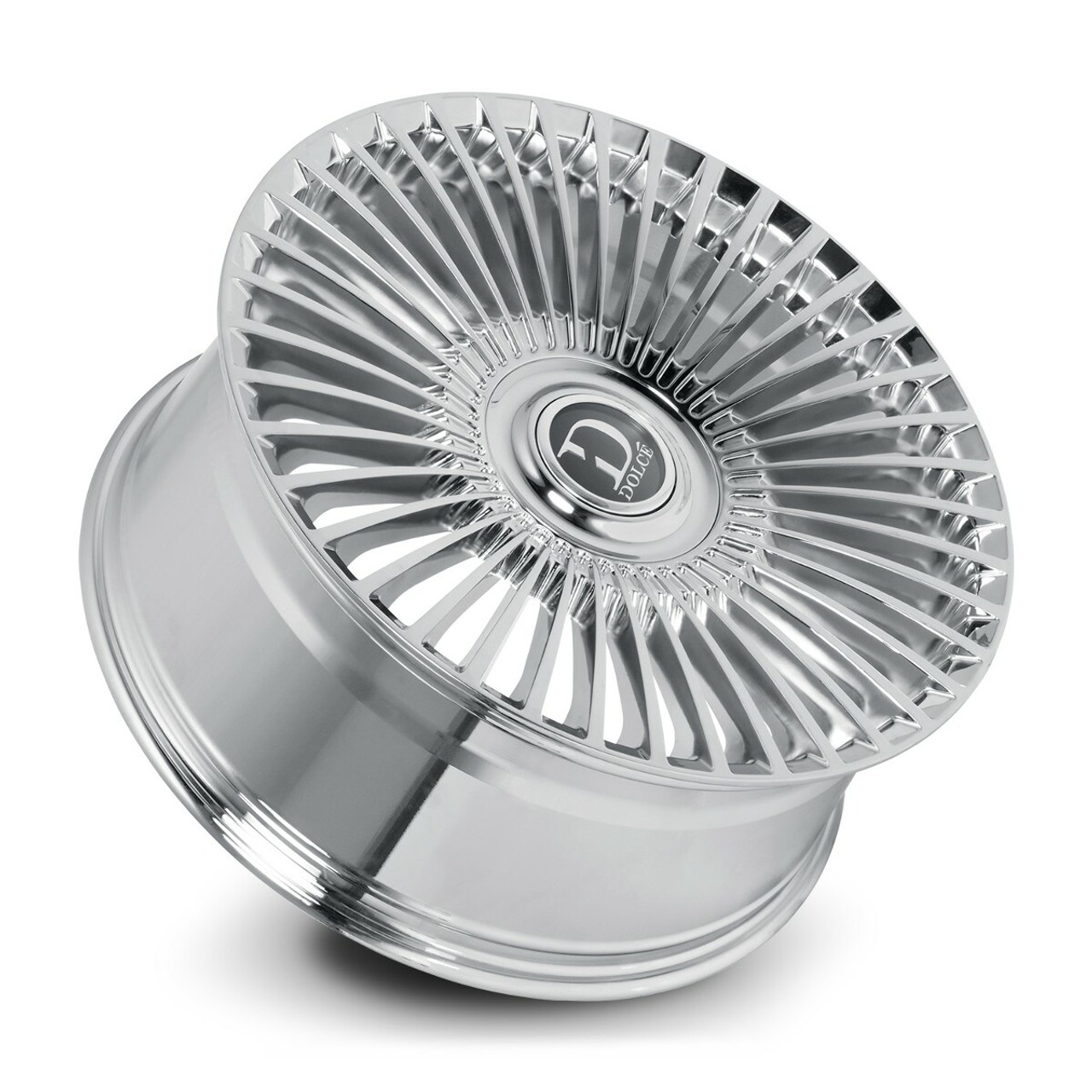 24" Dolce Luxury Trento 24x10 6x135 6x5.5 25mm Chrome with Floating Cap Wheel