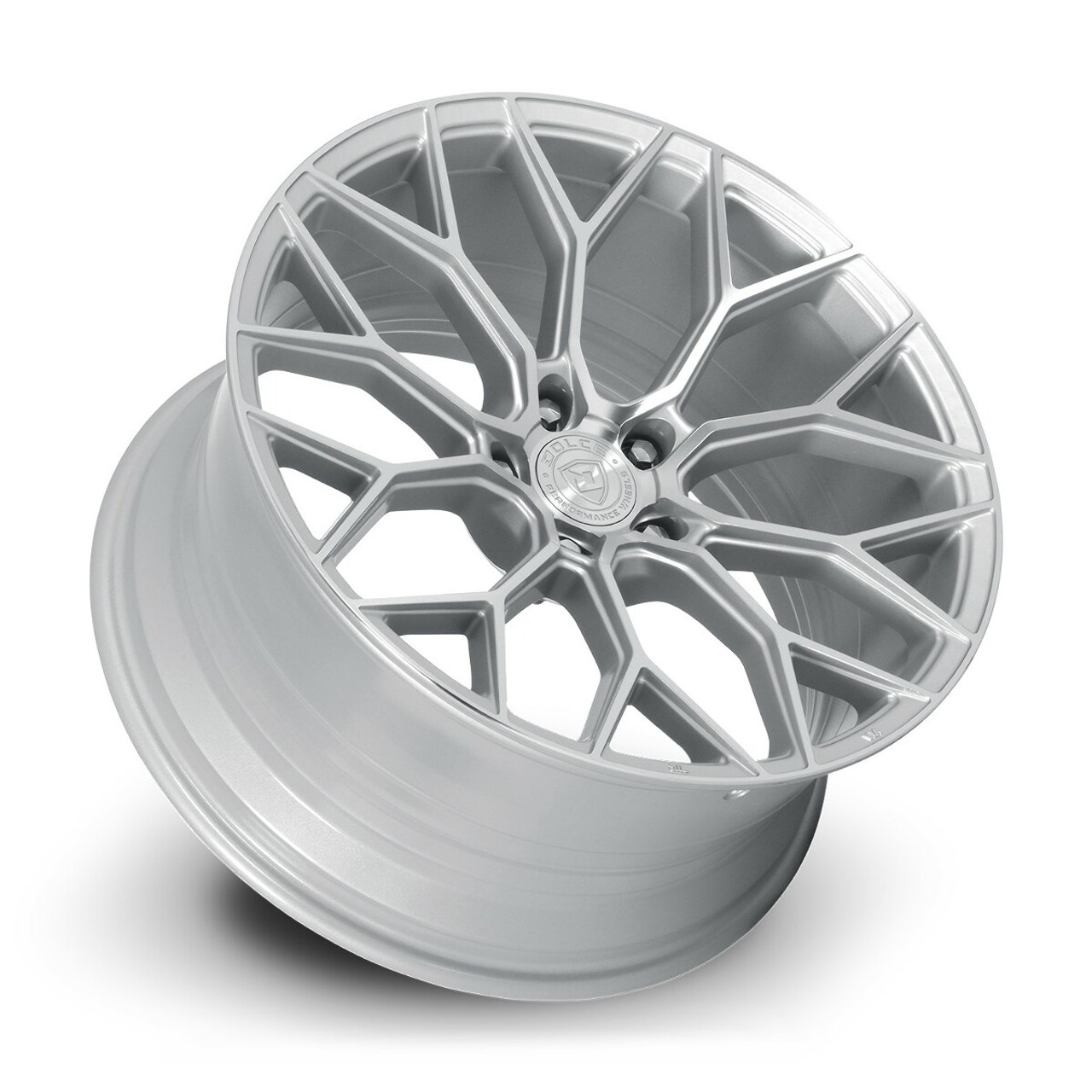 20" Dolce Performance Pista 20x8.5 5x112 28mm Gloss Silver Machined Face Wheel