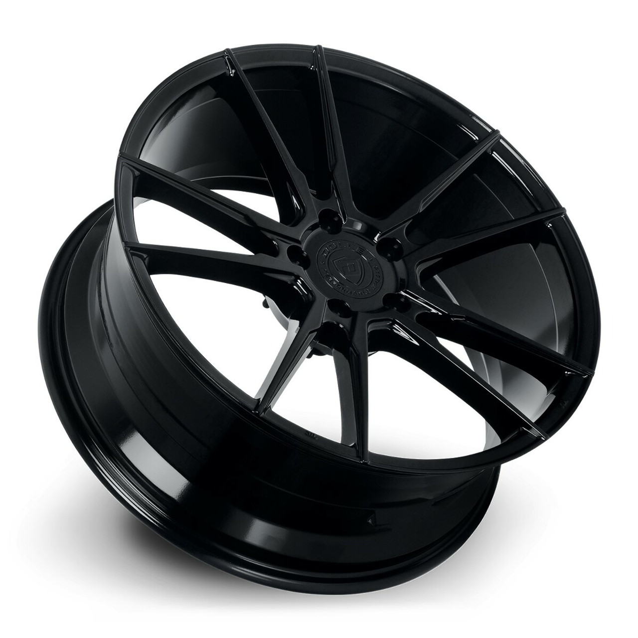 19" Dolce Performance Vain Gloss Black 19x8.5 Wheel 5x112 28mm Rim