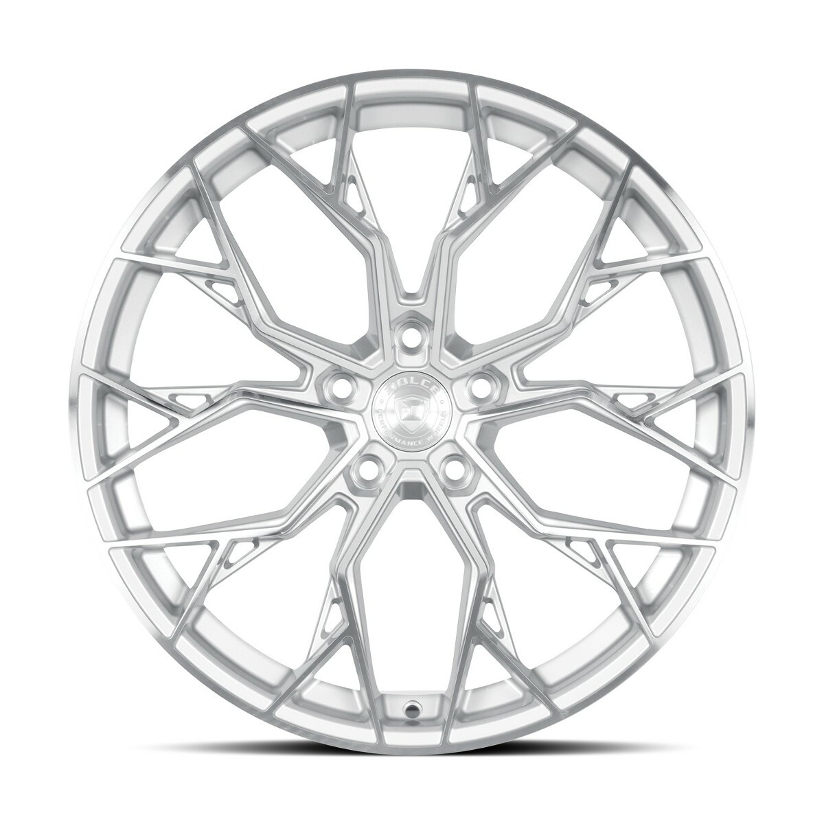 19" Dolce Performance Aria 19x9.5 5x4.5 40mm Gloss Silver Machined Face Wheel