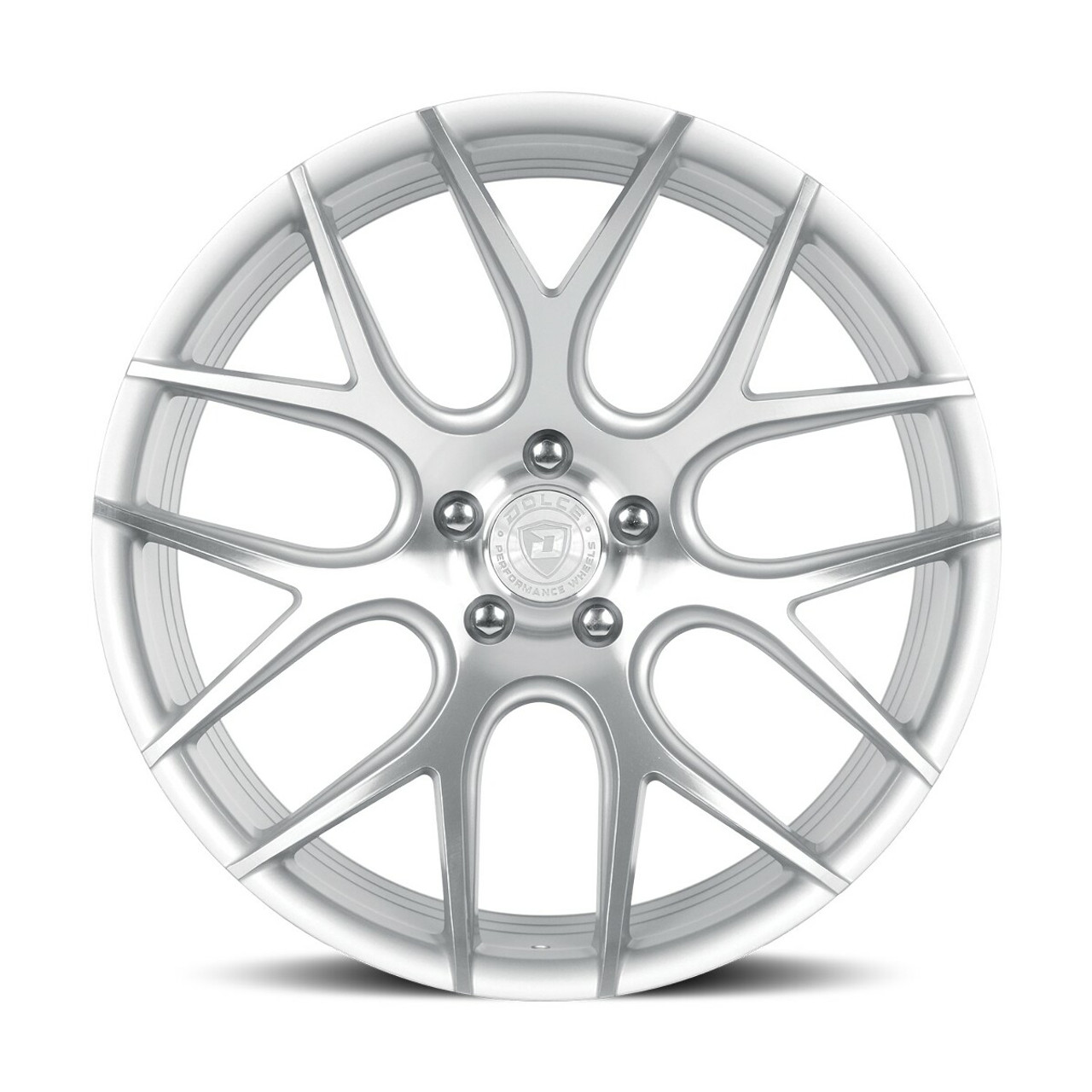 20" Dolce Performance Monza Gloss Silver Machined Face 20x8.5 Wheel 5x4.5 38mm