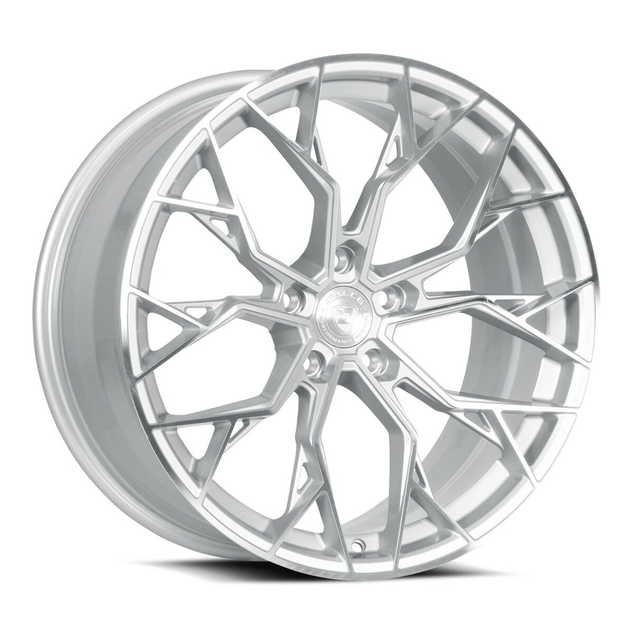 19" Dolce Performance Aria 19x8.5 5x112 28mm Gloss Silver Machined Face Wheel