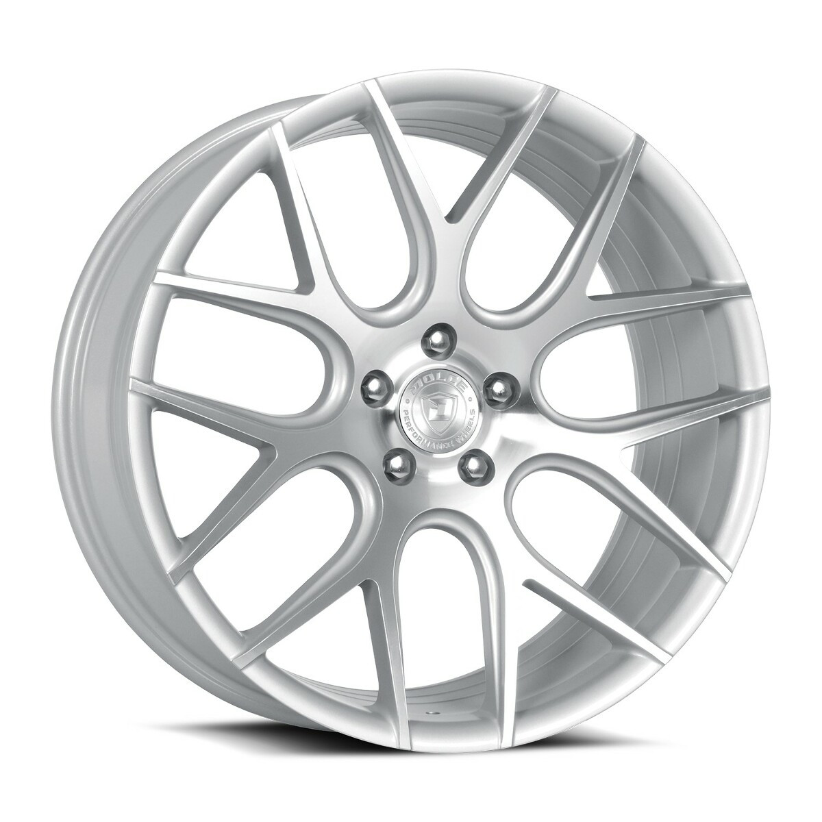 20" Dolce Performance Monza 20x10 5x4.5 40mm Gloss Silver Machined Face Wheel