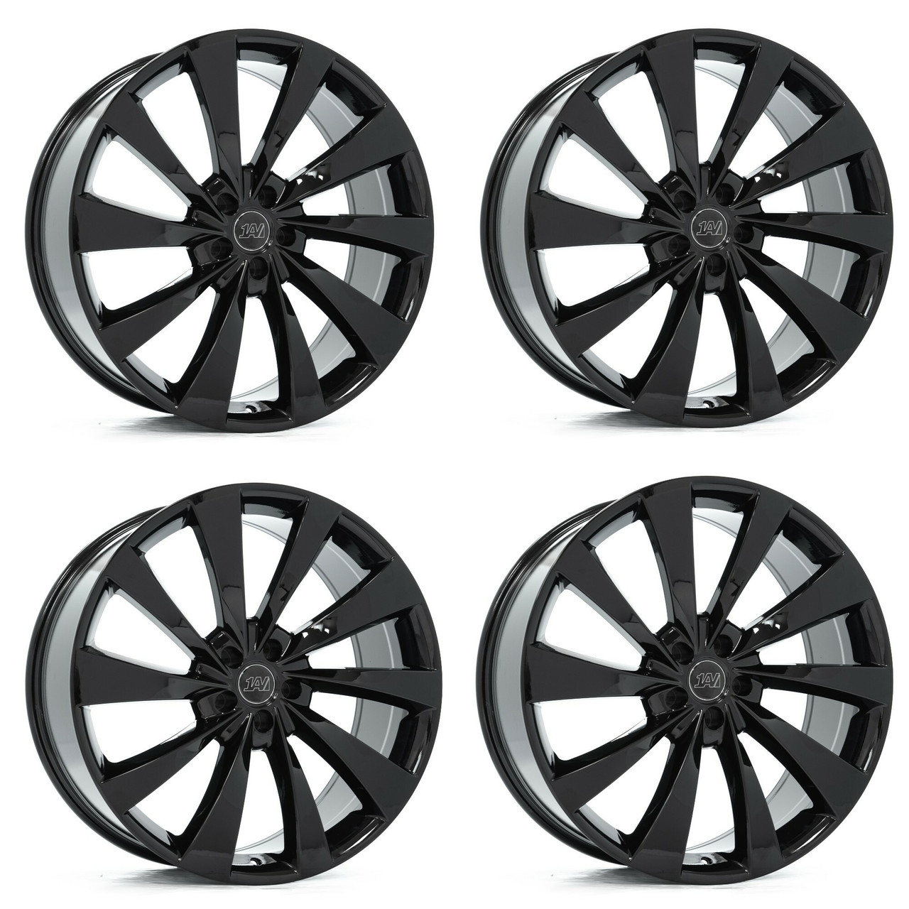 Set 4 22" Axe Wheels ZX15 Gloss Black 22x9 Wheels 5x5 30mm Truck For Jeep Rims