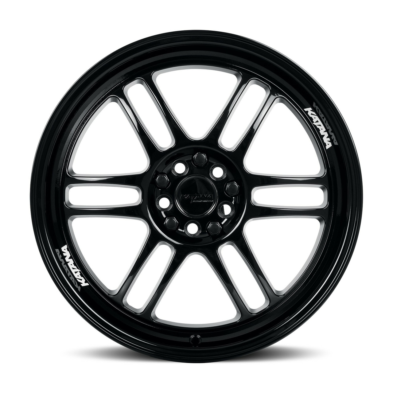 Set 4 18" Katana Wheels KR02 Glossy Black 18x8 Wheel 5x100 5x4.5 40mm Rims