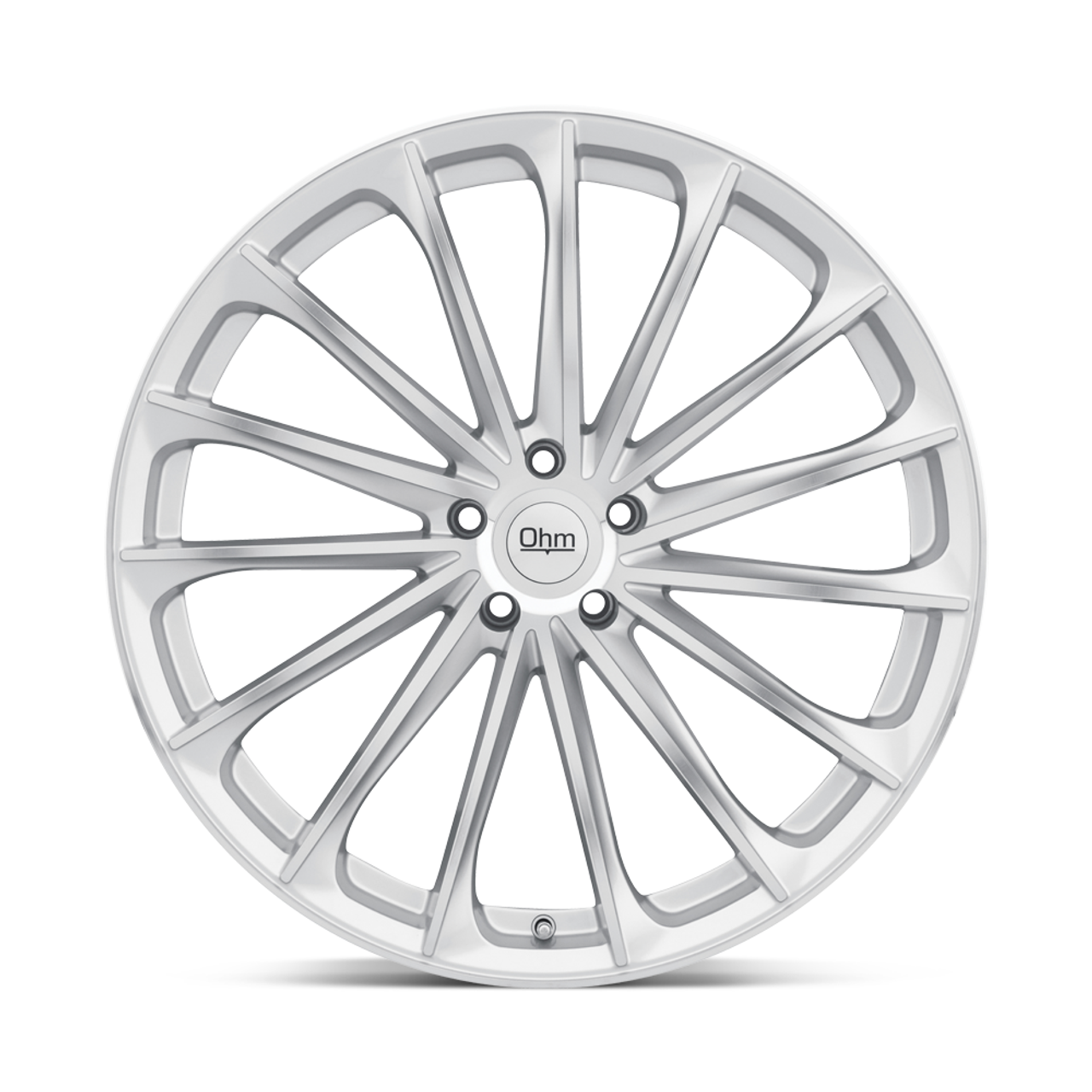 OHM Proton 22x10.5 5x120 Silver W/ Mirror Face Wheel 22" 40mm Rim