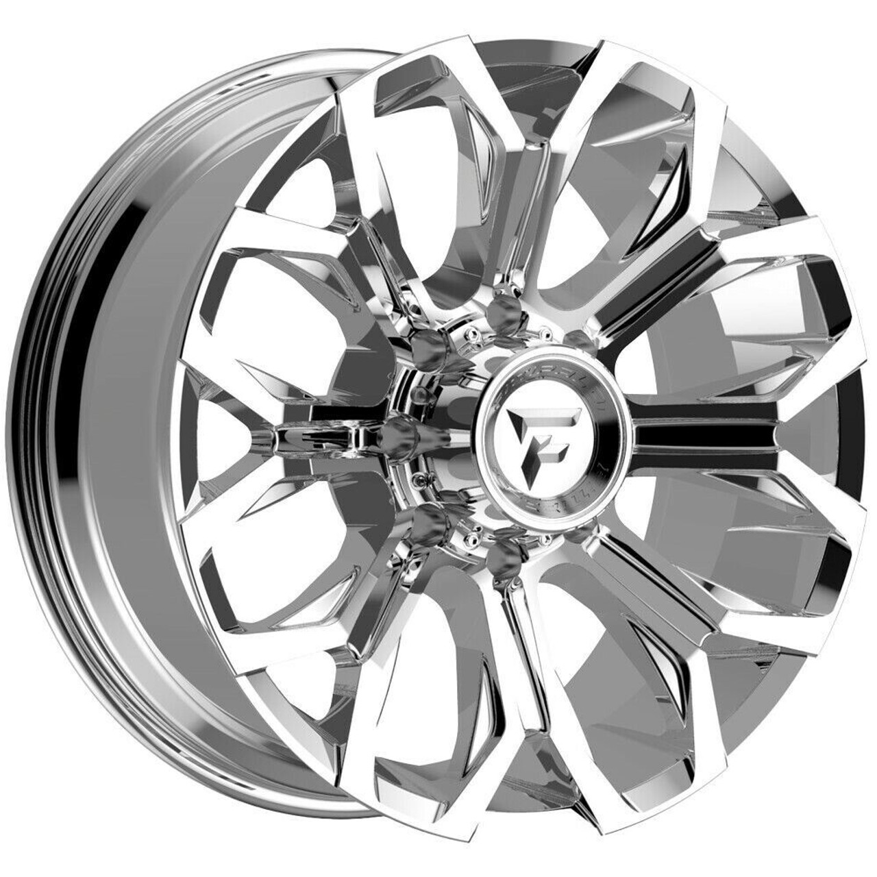 Set 4 20" Fittipaldi Offroad FA21MC Mirror Coat 20x9 Wheels 8x6.5 18mm Rims