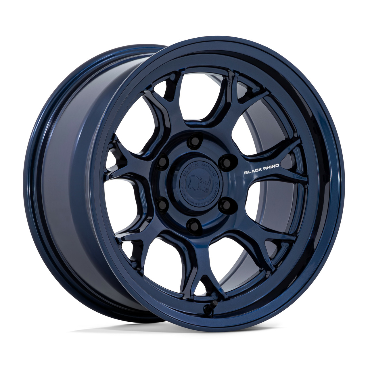 Set 4 17" Black Rhino BR017 Etosha Gloss Midnight Blue 17x8.5 Wheels 6x5.5 20mm