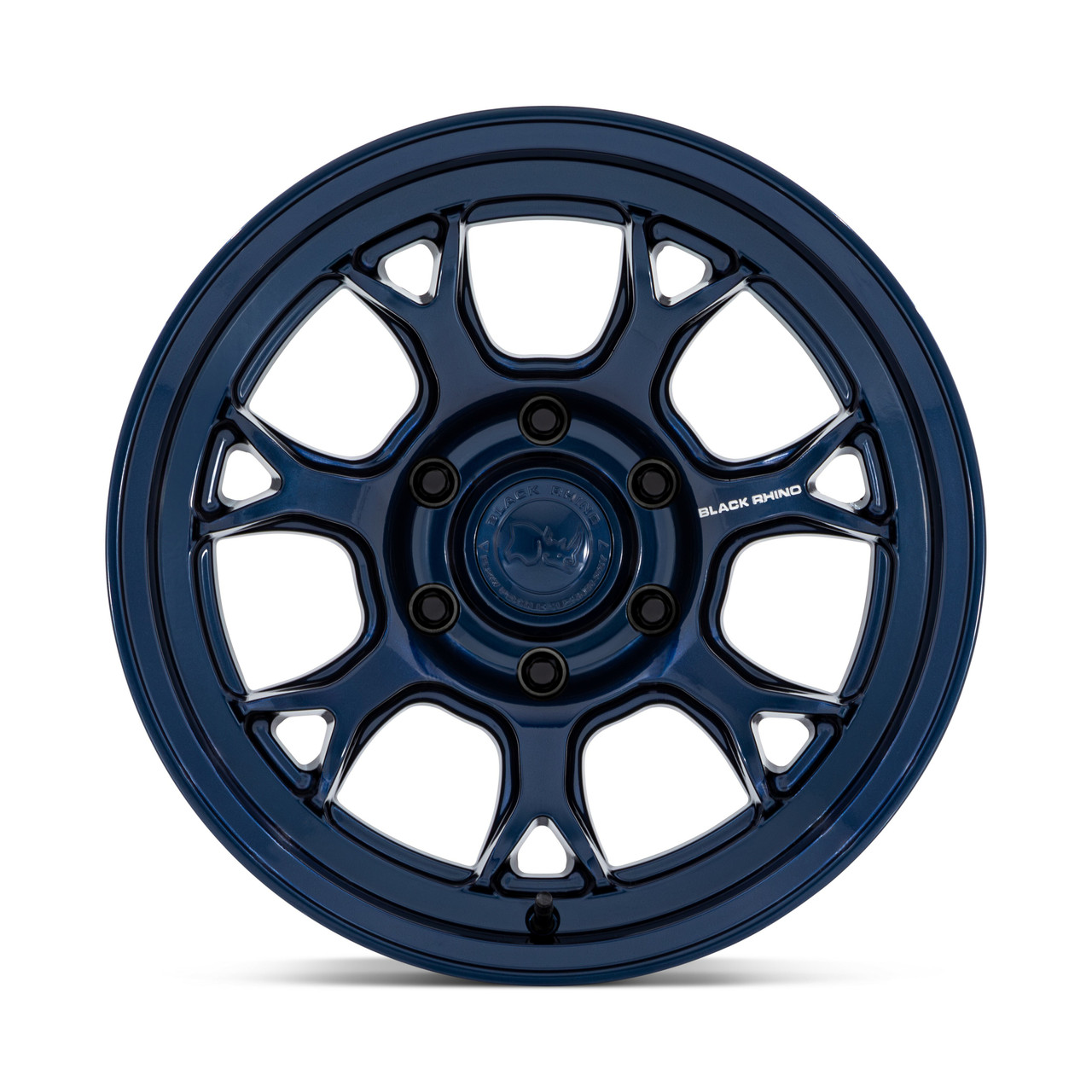 Set 4 17" Black Rhino BR017 Etosha Gloss Midnight Blue 17x8.5 Wheels 6x5.5 20mm