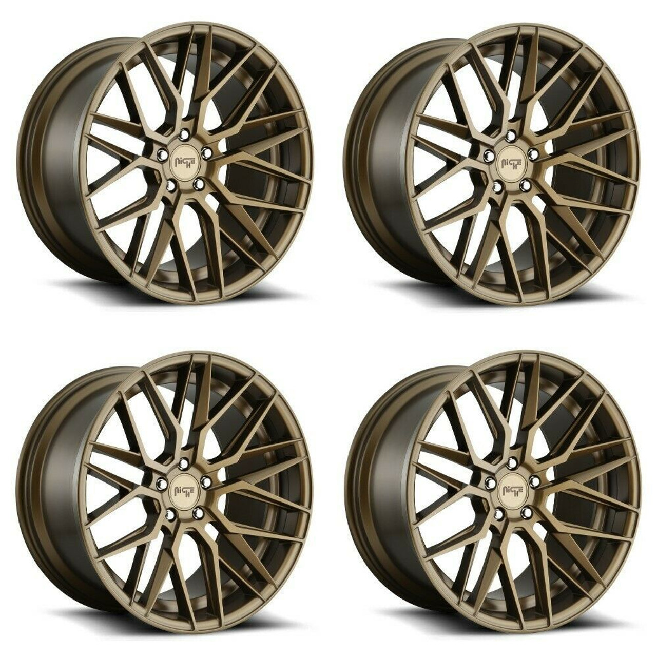 Set 4 Niche M191 Gamma 20x10.5 5x120 Matte Bronze Wheels 20" 35mm Rims