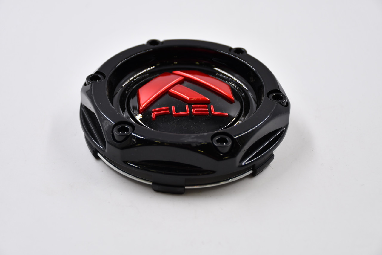 Fuel Glossy Black/ Red logo Center Cap Hub Cap 1004-27GBQ 4.25"