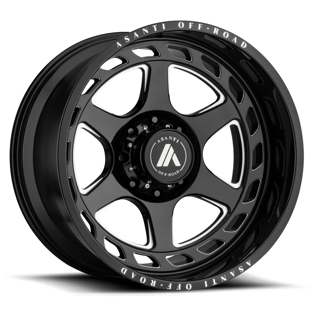 Asanti Off Road AB816 Anvil 20x10 6x5.5 Gloss Black Milled Wheel 20" -18mm Rim