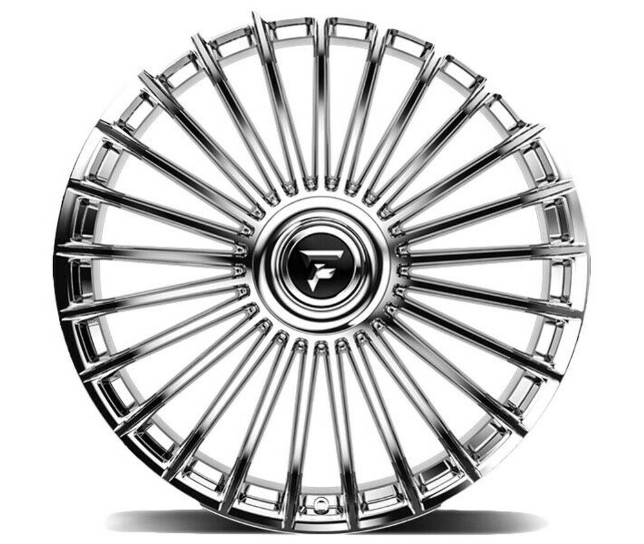24" Fittipaldi FS370MC Mirror Coat 24x10 Wheel 6x135 6x5.5 30mm w Floating Cap