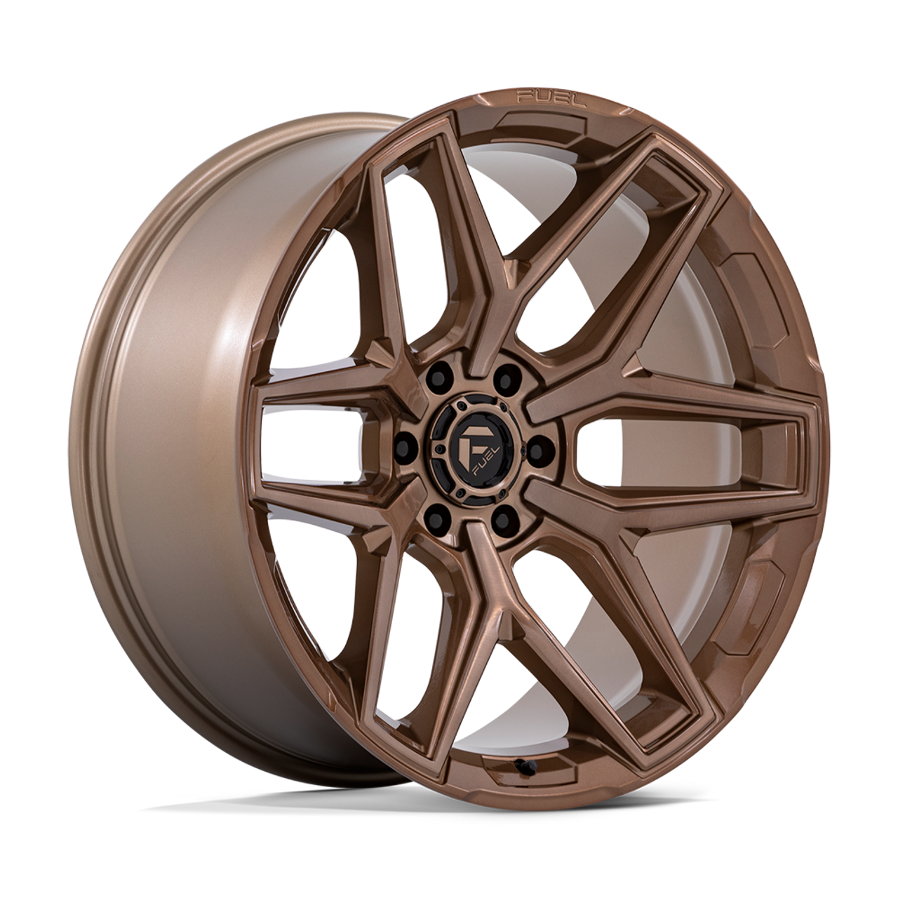 22" Fuel 1PC Flux Platinum Bronze 22x10 Wheel 8x6.5 -18mm For Chevy GMC Ram Ford