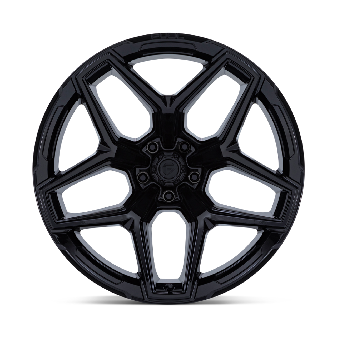20" Fuel 1PC Flux Gloss Black 20x9 Wheel 8x180 01mm For Chevy GMC Truck Rim