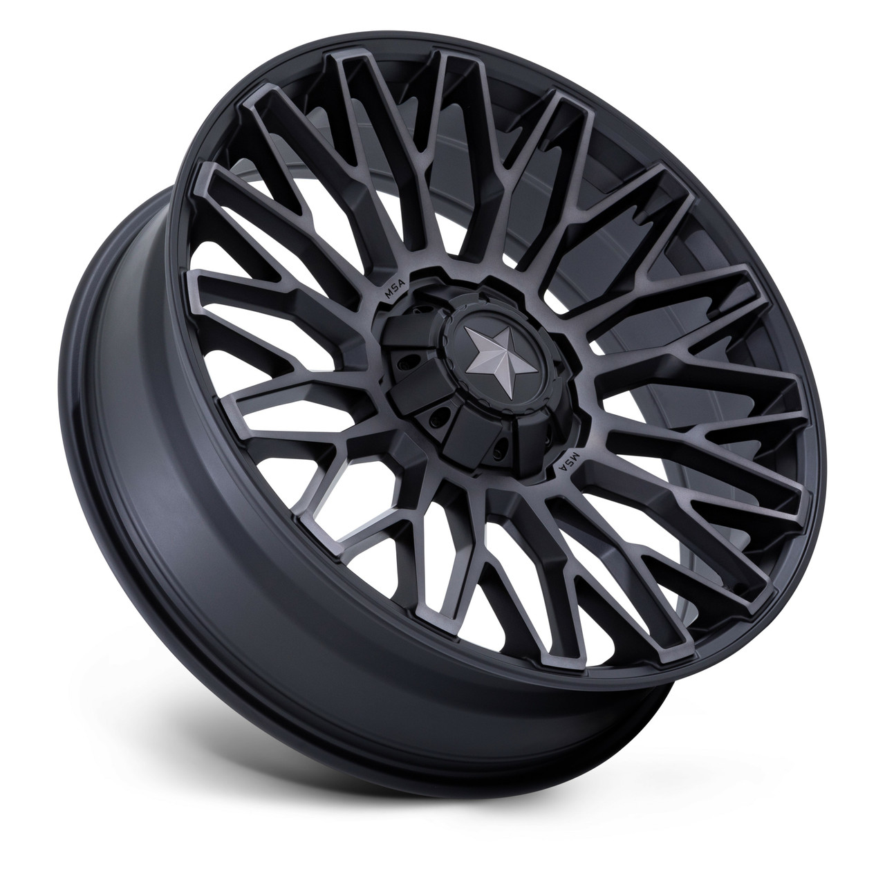 MSA Offroad Wheels M50 Clubber 22x7 4x137 4x156 Matte Black DDT Wheel 22" 0mm