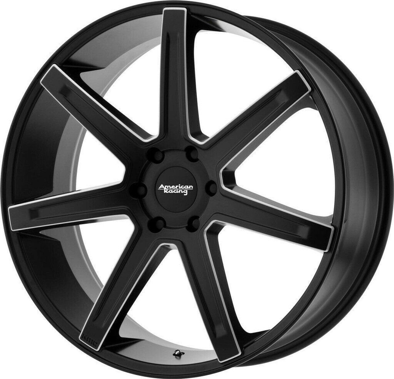 20" American Racing AR938 Revert 20x9 Satin Black Milled 5x120 Wheel 35mm Rim
