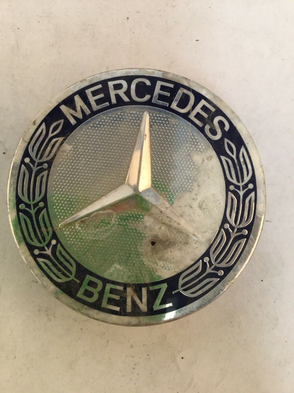 Mercedes Benz Factory OEM Wheel Center Hub Cap Silver Blue A171 400 00 25 ME15