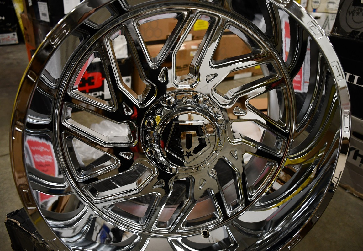 20" TIS 544C Chrome 20x10 Wheel 5x5.5 5x150 -19mm Lifted For Dodge Ram Toyota