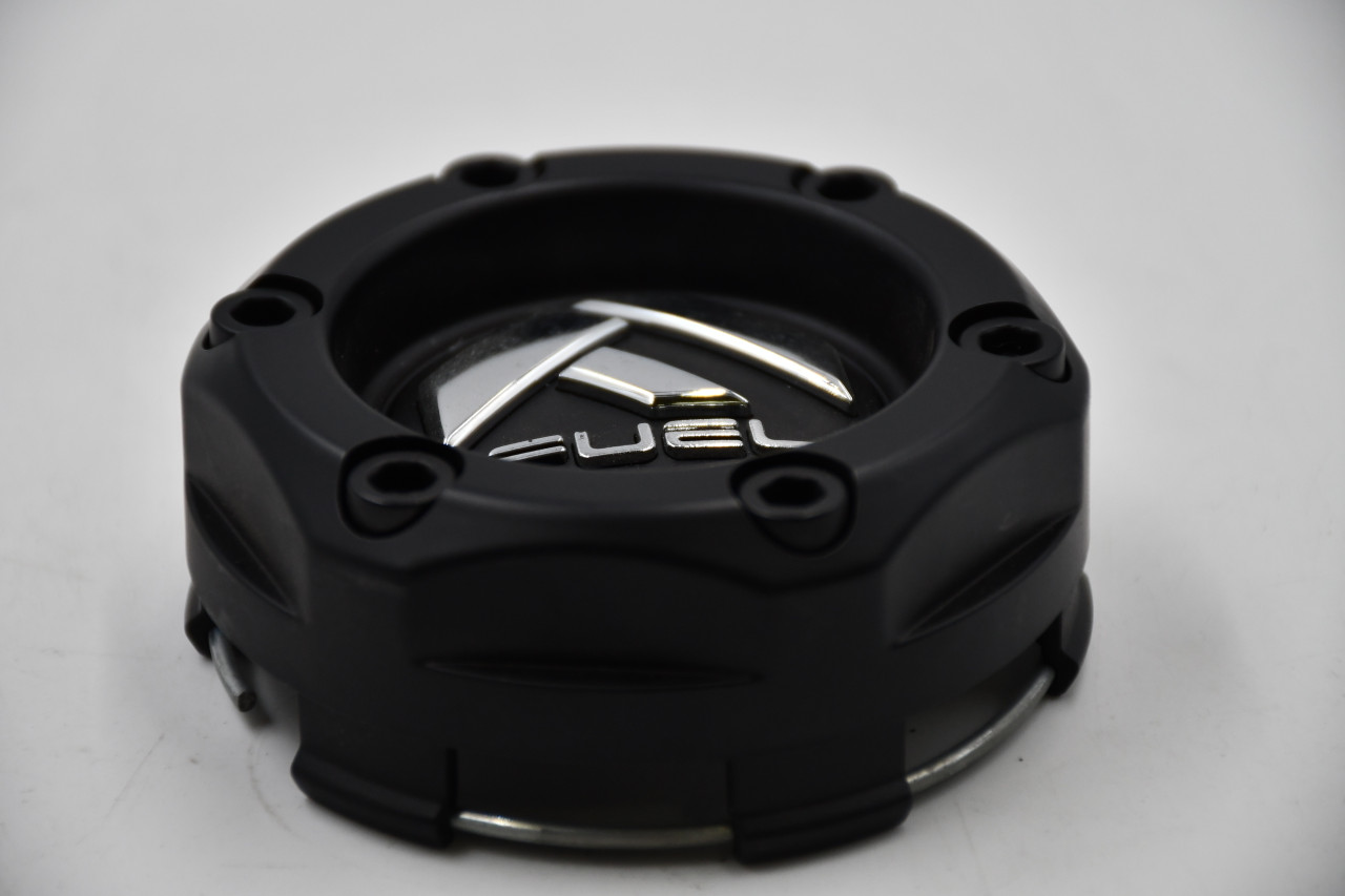 Fuel Black W/ Chrome Logo Wheel Center Cap Hub Cap 1003-44MB 3"