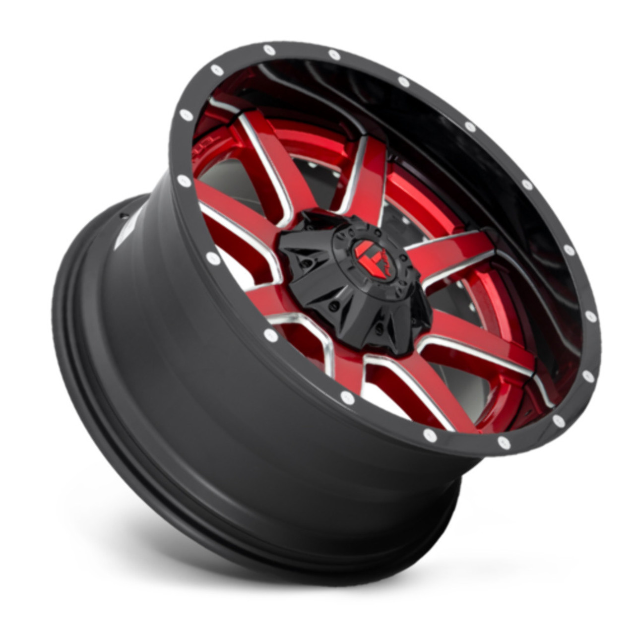 Fuel 2PC D250 Maverick 20x10 8x180 Gloss Red Wheel 20" -19mm Rim