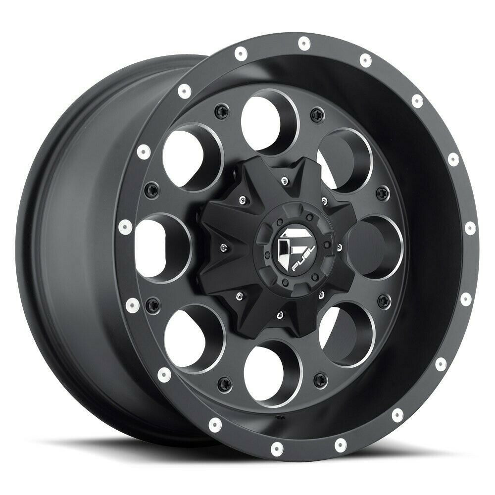 Fuel 1PC D525 Revolver 15x8 5x4.5 5x4.75 Matte Black Milled Wheel 15" -18mm Rim