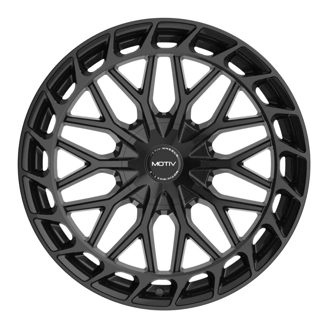 Set 4 18" Motiv 442B Breach Gloss Black 18x7.5 Wheels 5x112 5x4.5 Rims 40mm