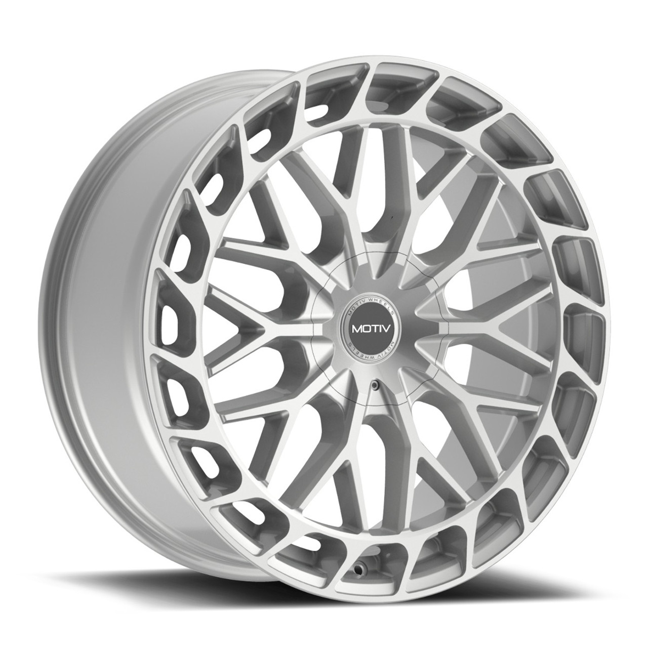 16" Motiv 442S Breach Gloss Silver 16x7.5 Wheel 5x100 5x4.5 Rim 40mm 5 Lug