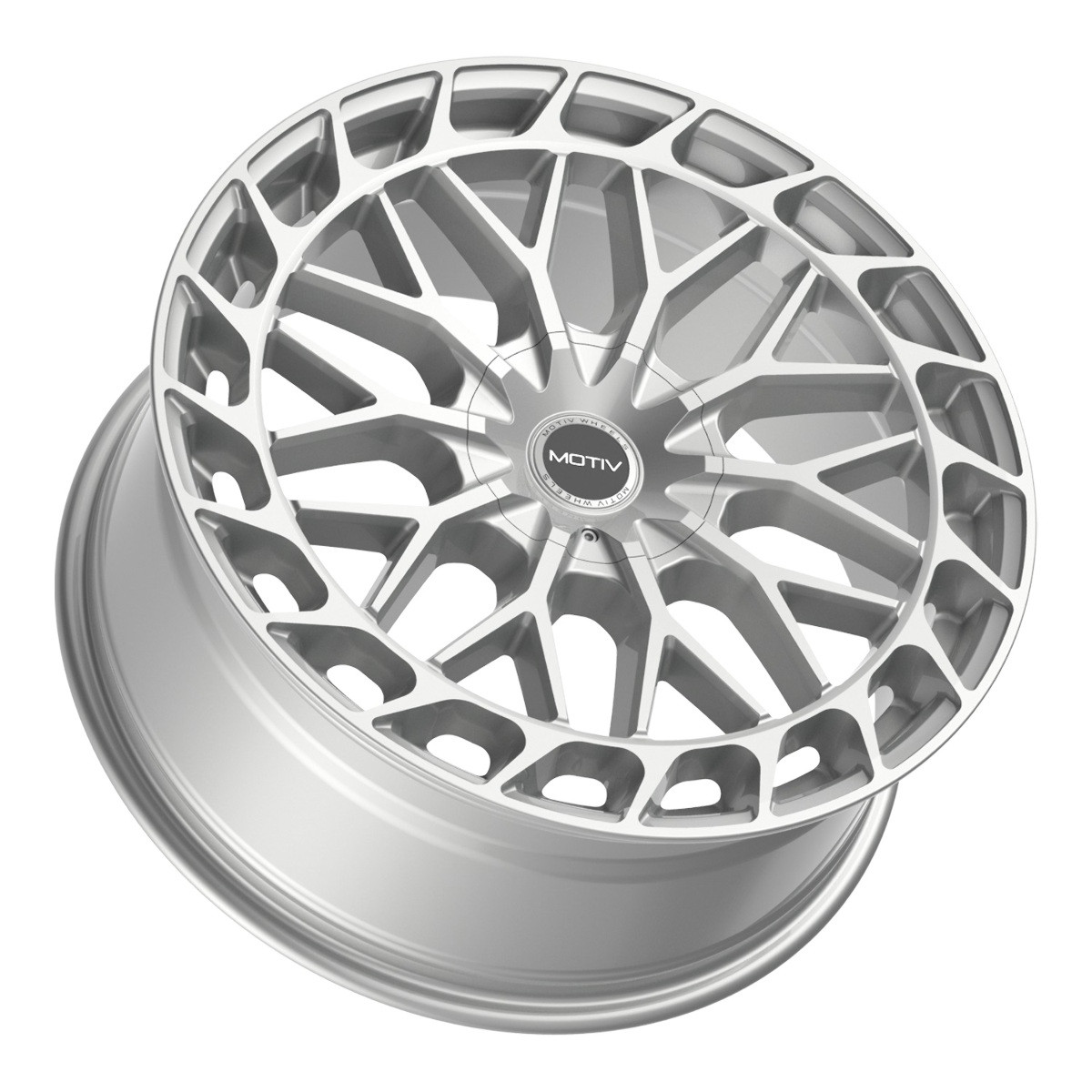 Set 4 20" Motiv 442S Breach Gloss Silver 20x8.5 Wheels 5x4.5 5x120 Rims 40mm