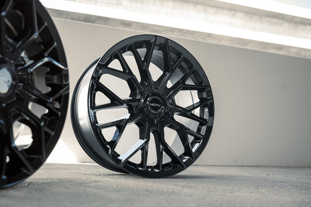20" Motiv 441B Zenith Gloss Black 20x8.5 Wheel 5x112 5x4.5 Rim 40mm 5 Lug