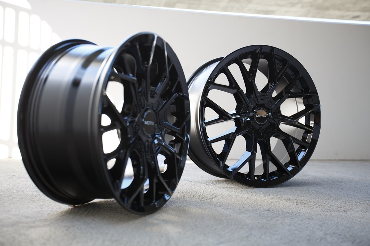 20" Motiv 441B Zenith Gloss Black 20x8.5 Wheel 5x112 5x4.5 Rim 40mm 5 Lug
