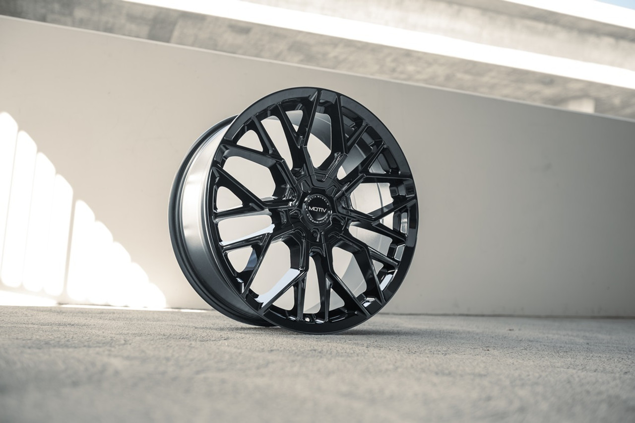 20" Motiv 441B Zenith Gloss Black 20x8.5 Wheel 5x112 5x4.5 Rim 40mm 5 Lug