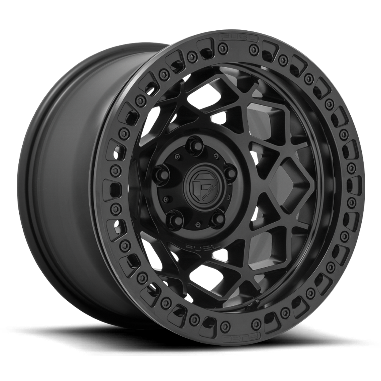 Fuel 1PC D120 Unit Beadlock 17x9 6x5.5 Blackout Wheel 17" -15mm Rim