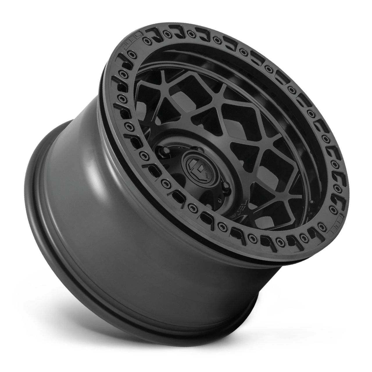 Fuel 1PC D120 Unit Beadlock 17x9 6x5.5 Blackout Wheel 17" -15mm Rim