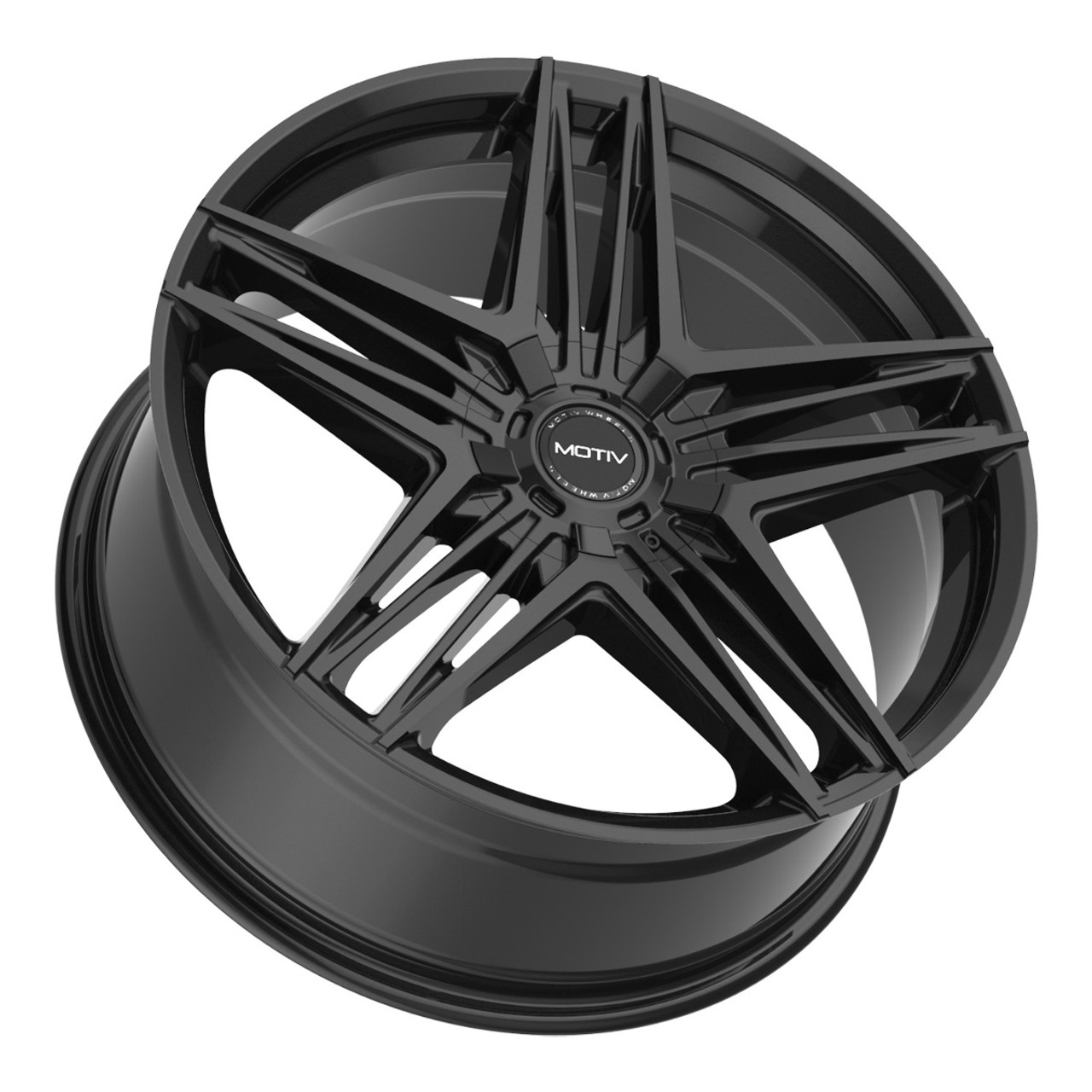 18" Motiv 440B Lunar Gloss Black 18x7.5 Wheel 5x4.5 5x120 Rim 40mm 5 Lug