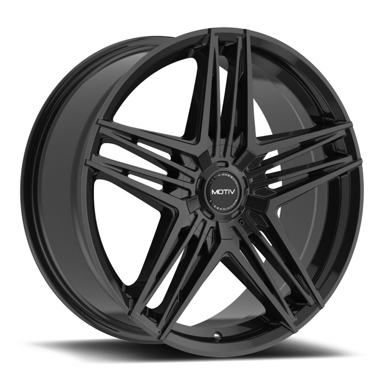 Set 4 18" Motiv 440B Lunar Gloss Black 18x7.5 Wheels 5x4.5 5x120 Rims 40mm 5 Lug
