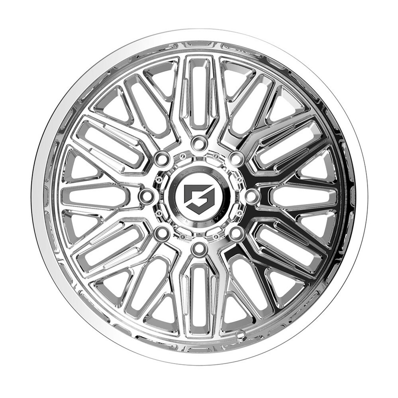Set 4 22" Gear Off Road 775C Surge Chrome 22x10 Wheels 8x180 Rims -19mm Lifted
