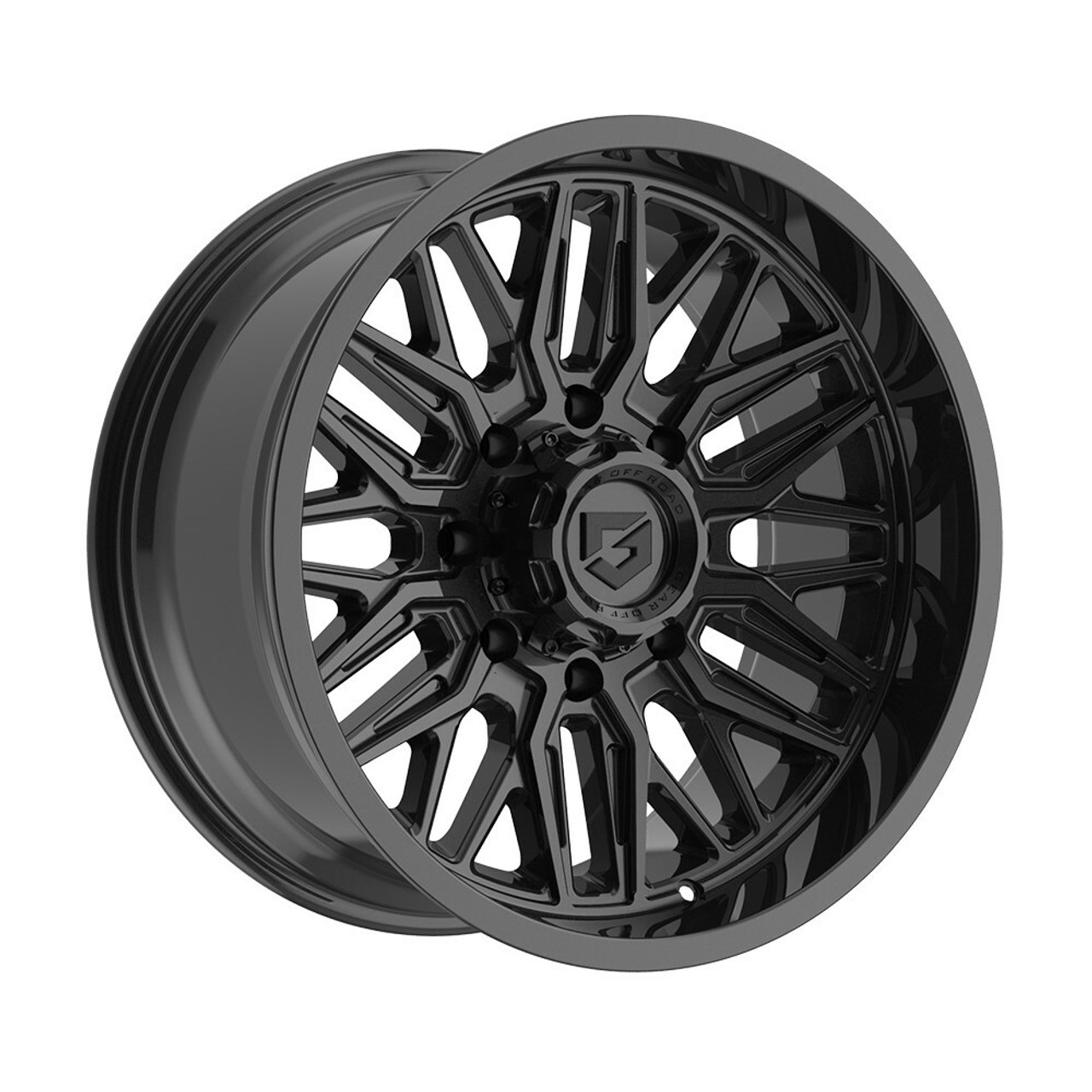 22" Gear Off Road 775B Surge Gloss Black 22x12 Wheel 8x170 Rim -44mm For Ford