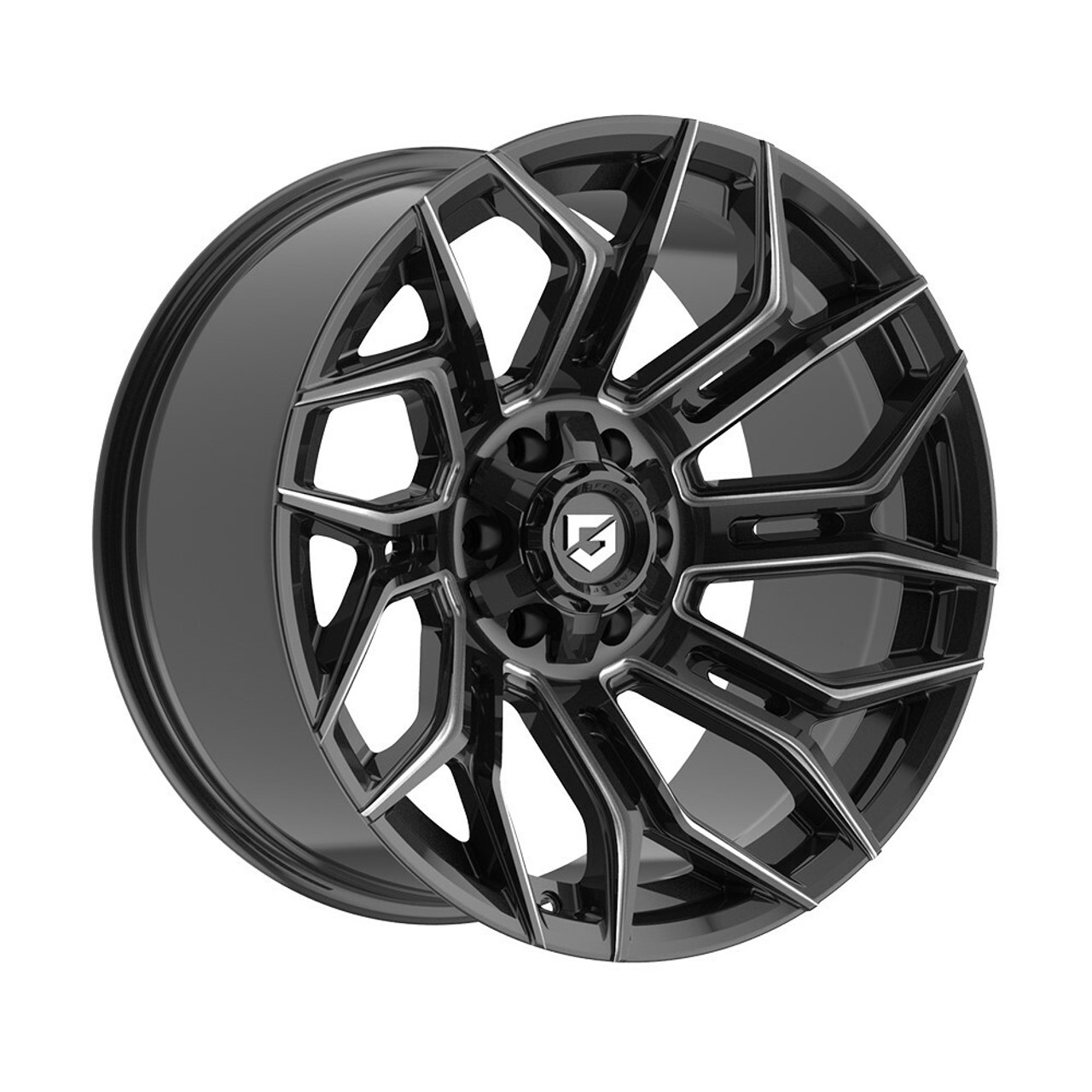 Set 4 20" Gear Off Road 776BM Flair Black Milled 20x9 Wheel 6x135 6x5.5 Rims 0mm