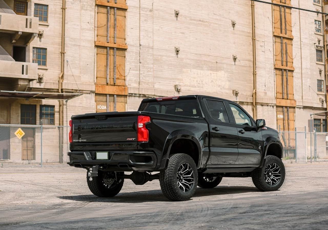 20" Gear Off Road 776BM Flair 20x10 8x6.5 19mm Gloss Black Milled Truck Wheel