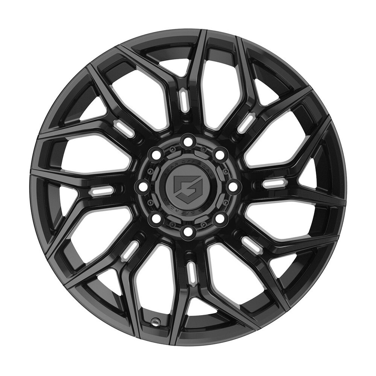 20" Gear Off Road 776B Flair Gloss Black 20x9 Wheel 8x170 Rim 18mm For Ford