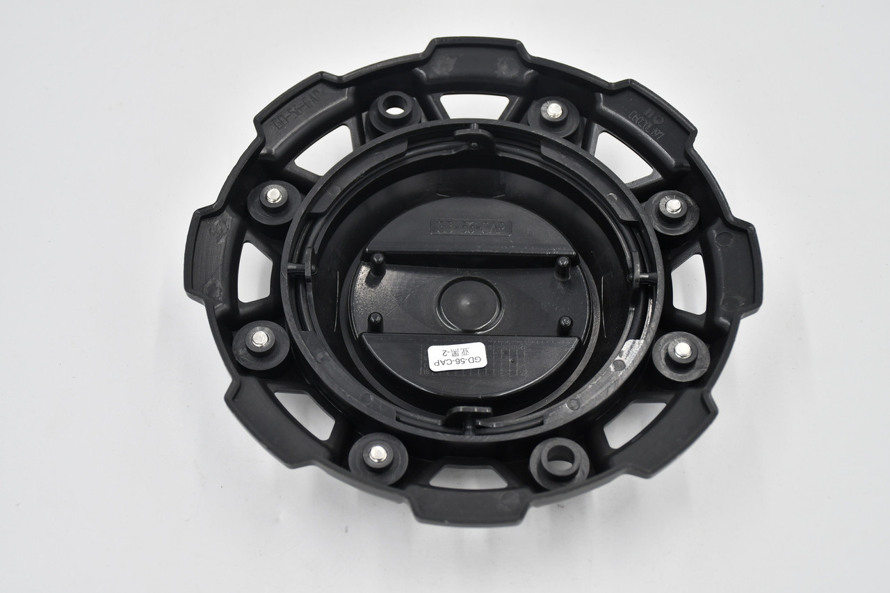 Premium GRID Offroad hub cap GD-56-CAP black with silver logo replacement center cap for 5 and 6 lug custom wheels, ideal for lifted trucks, SUVs, and off-road performance wheel setups.