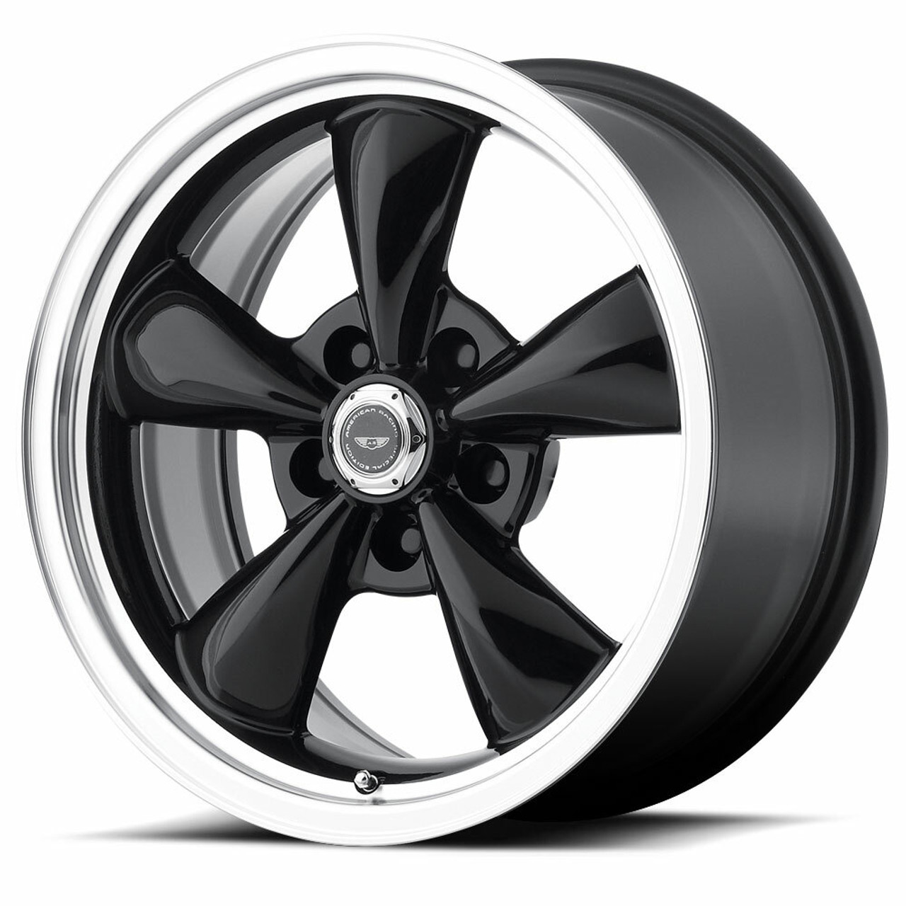 American Racing AR105 Torq Thrust M 18x8 5x4.75 Black Machined Wheel 18" 0mm