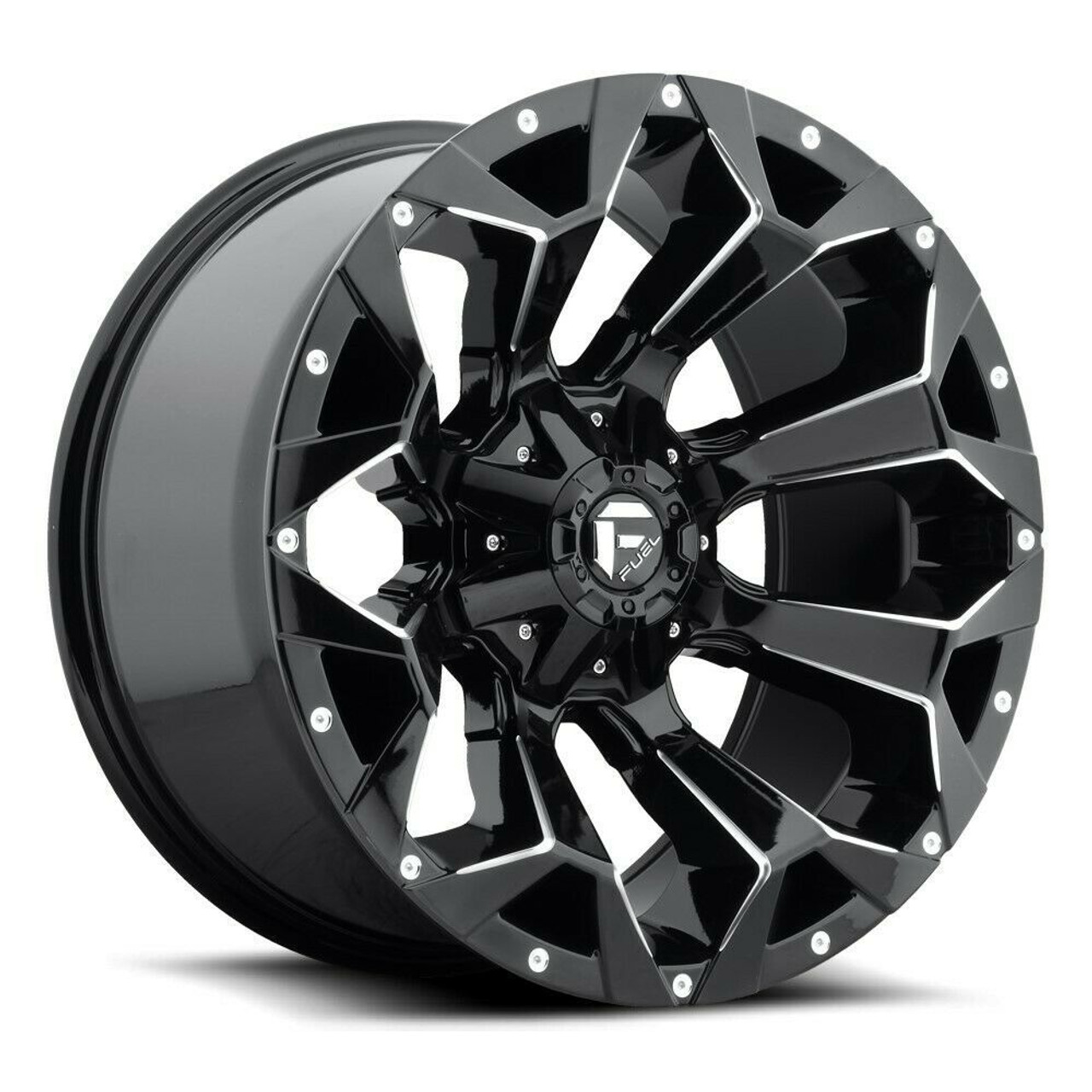 17" Fuel D576 Assault 17x9 5x4.5 5x5 Gloss Black Milled Wheel 1mm For Jeep Ford