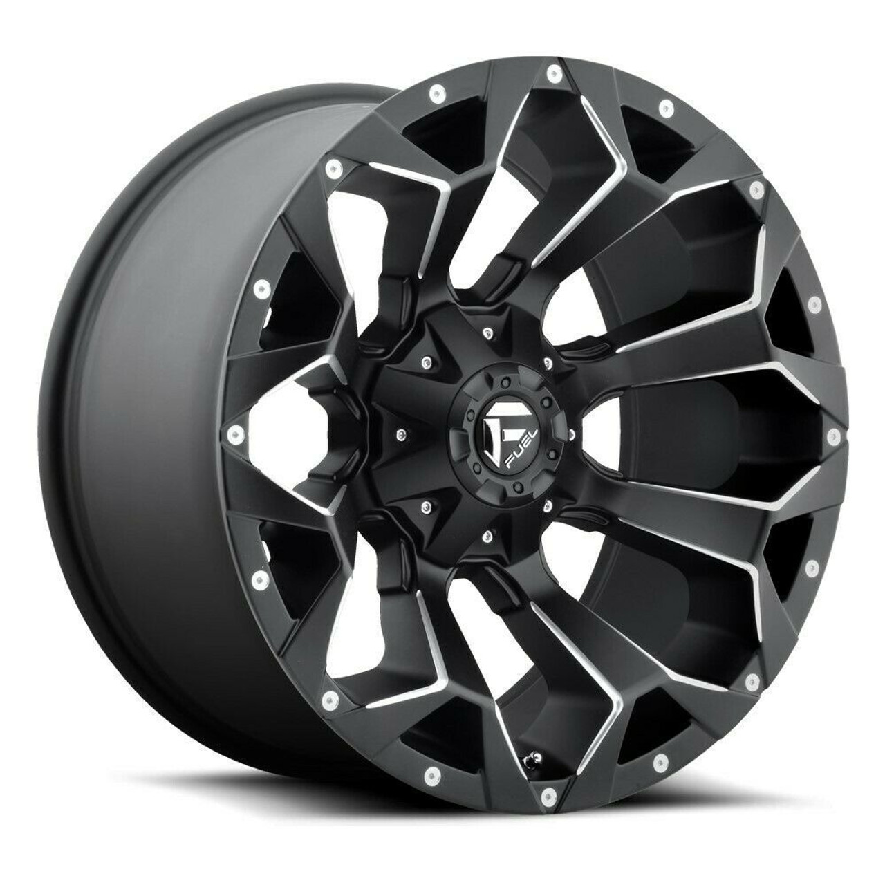 22" Fuel 1PC D546 Assault 22x12 5x5.5 5x150 Matte Black Milled Wheel -44mm Rim