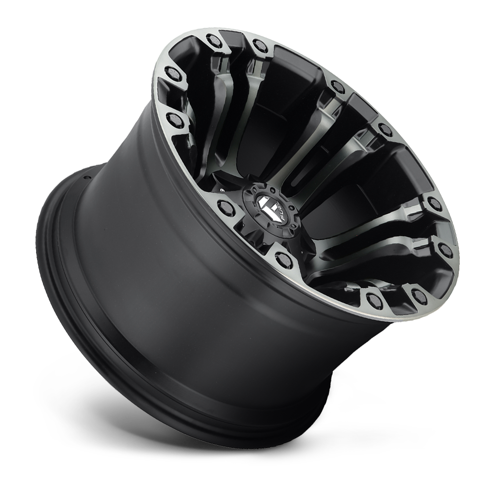18" Fuel D569 Vapor 18x9 6x135 6x5.5 Matte Black Double Dark Tint Wheel -13mm