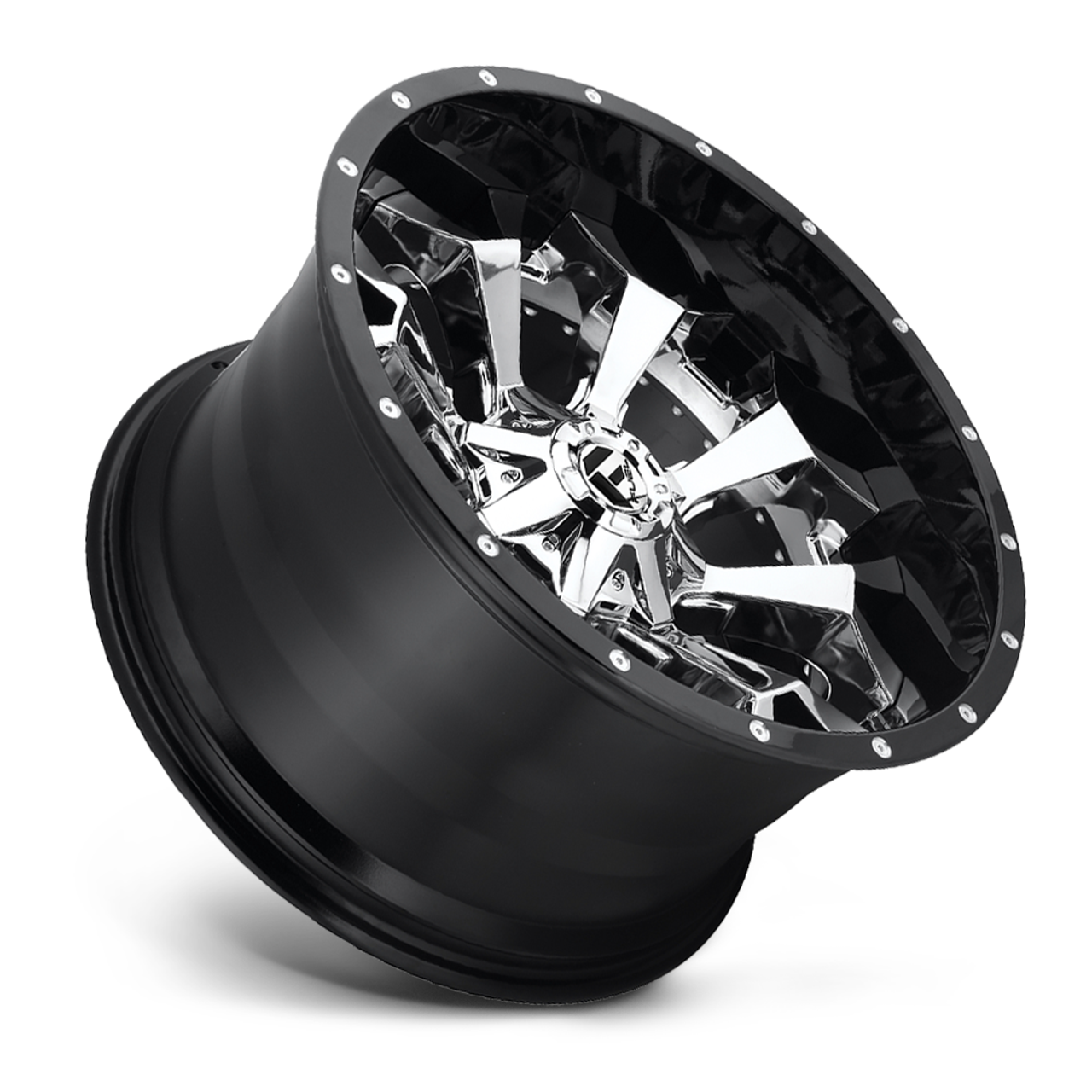 20" Fuel 2PC D246 Assault 20x10 8x180 Chrome Plated Gloss Black Lip Wheel -18mm