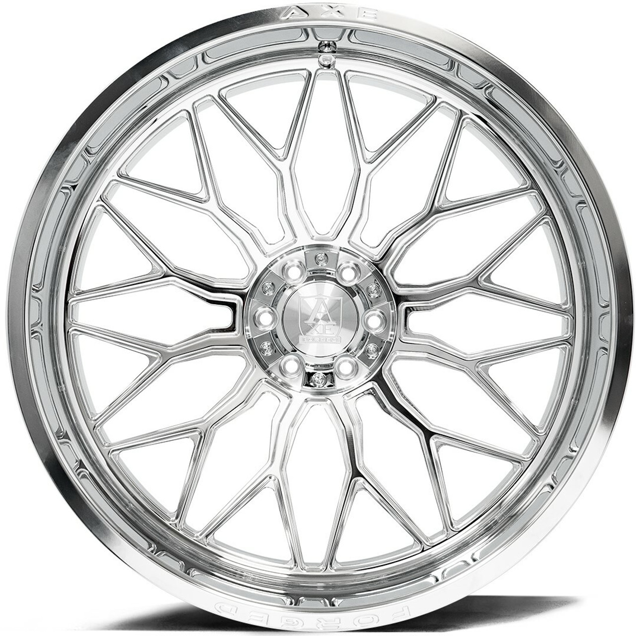 Set 4 22" Axe Wheels AF8 Forged Fully Polished 22x12 8x180 -44mm Lifted Wheels