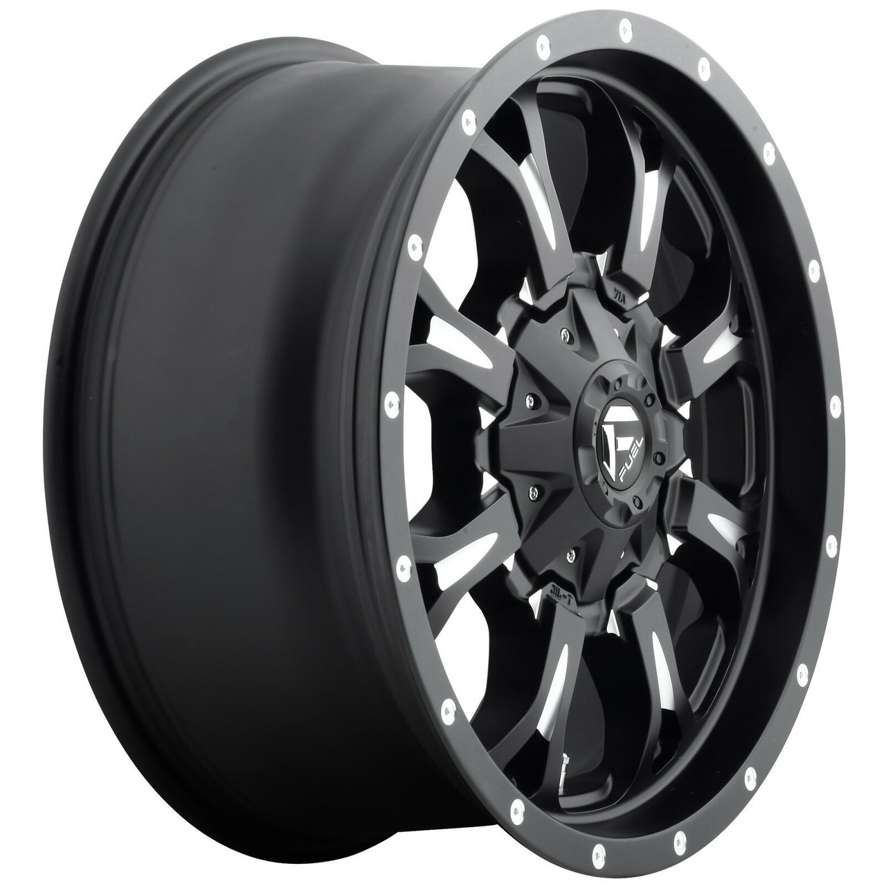 18" Fuel D517 Krank 18x9 8x6.5 Matte Black Milled 20mm For Chevy GMC Ram Ford
